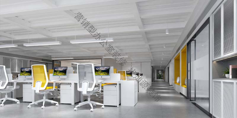 办公楼装修设计效果图之办公区域