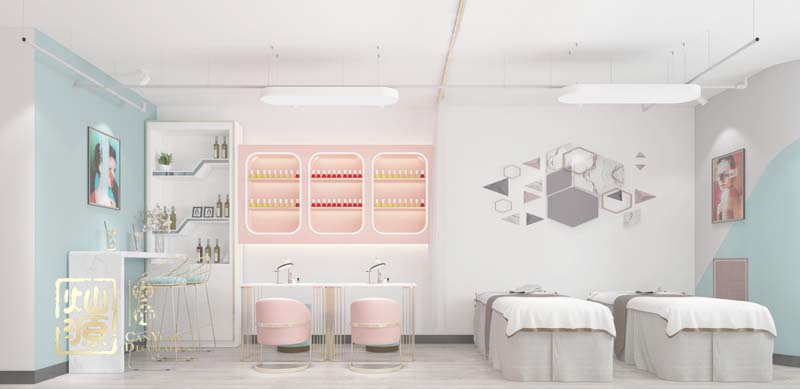 南宁美甲店装修设计效果图