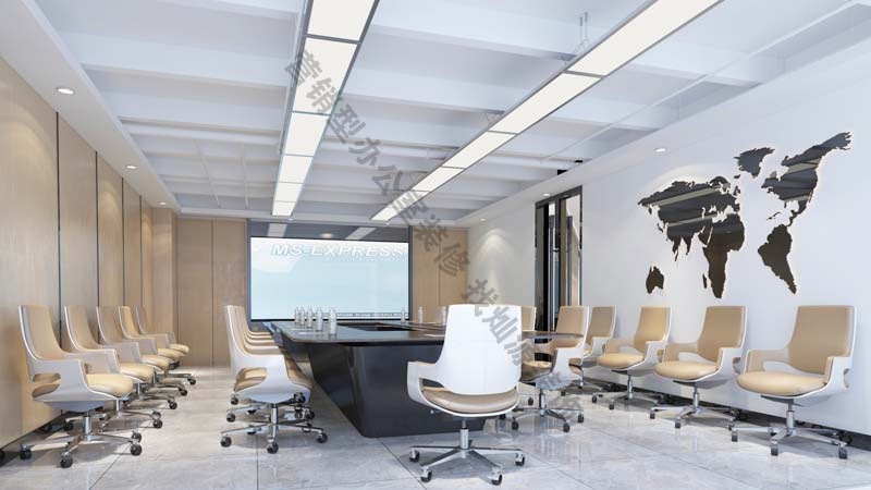设计公司办公室装修案例效果图-会议室