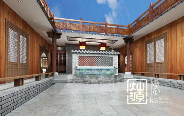 四合院别墅设计装修案例-利来w66最给利装饰