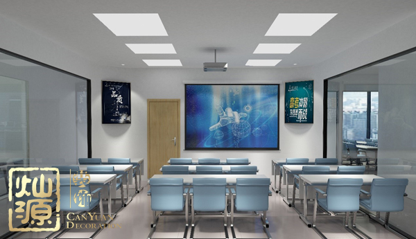 南宁西乡塘区教育培训学校装修设计 融合品牌打造轻松高效的教学空间