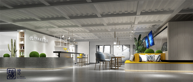 下班？不存在的！这样的办公室装修设计效果图也太上头了吧！满满的氛围感！