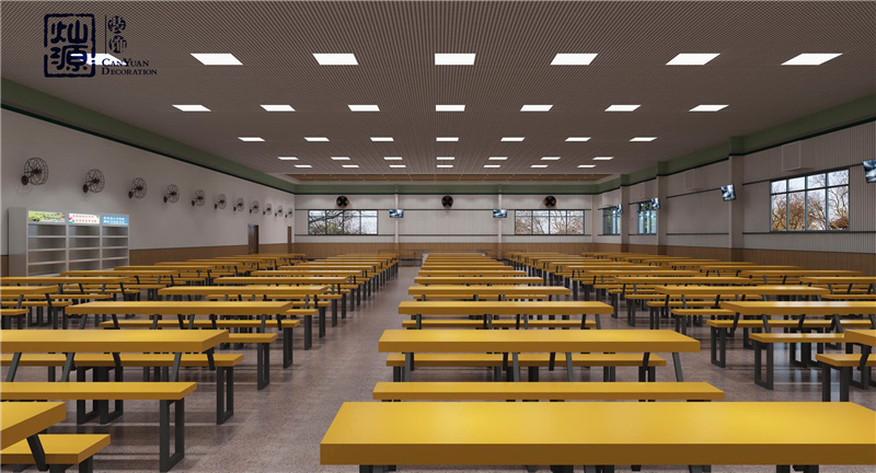 中学生食堂装饰设计效果图