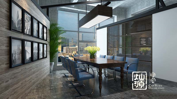 工业风办公室装修效果图&mdash;利来w66最给利装饰