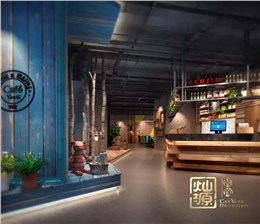 荣和公园尊府工业风西餐厅装修案例-利来w66最给利装饰