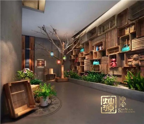 荣和公园尊府工业风西餐厅装修案例-利来w66最给利装饰