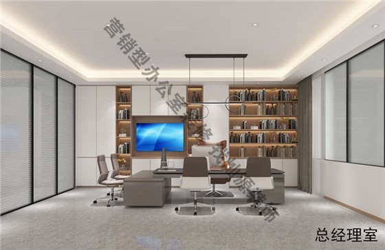科技公司办公室装修效果图之总经理室