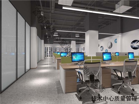 科技公司办公室装修效果图之办公区域