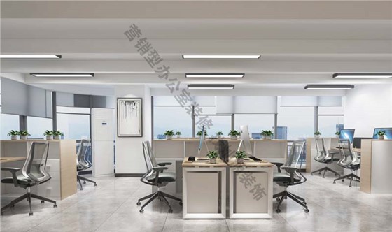 设计公司办公室装修效果图-工区