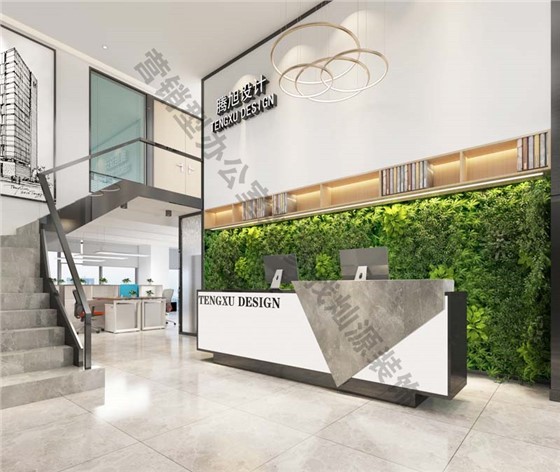 设计公司办公室装修效果图-前厅
