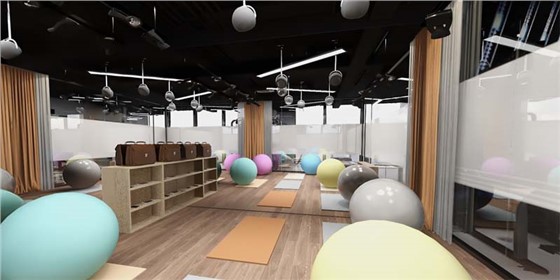 健身会所设计装修效果图&mdash;利来w66最给利装饰