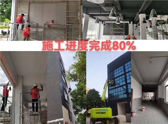 南宁英轮名驹摩托车4S店装修施工进度完成80%&mdash;利来w66最给利装饰